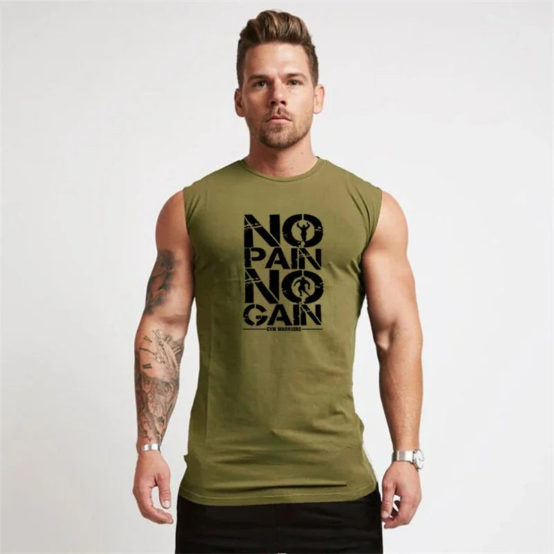 Gym Clothing Compression Vest Fitness Mens Tank Top Cotton Bodybuilding Stringer Tanktop Muscle Singlet Workout Sleeveless Shirt