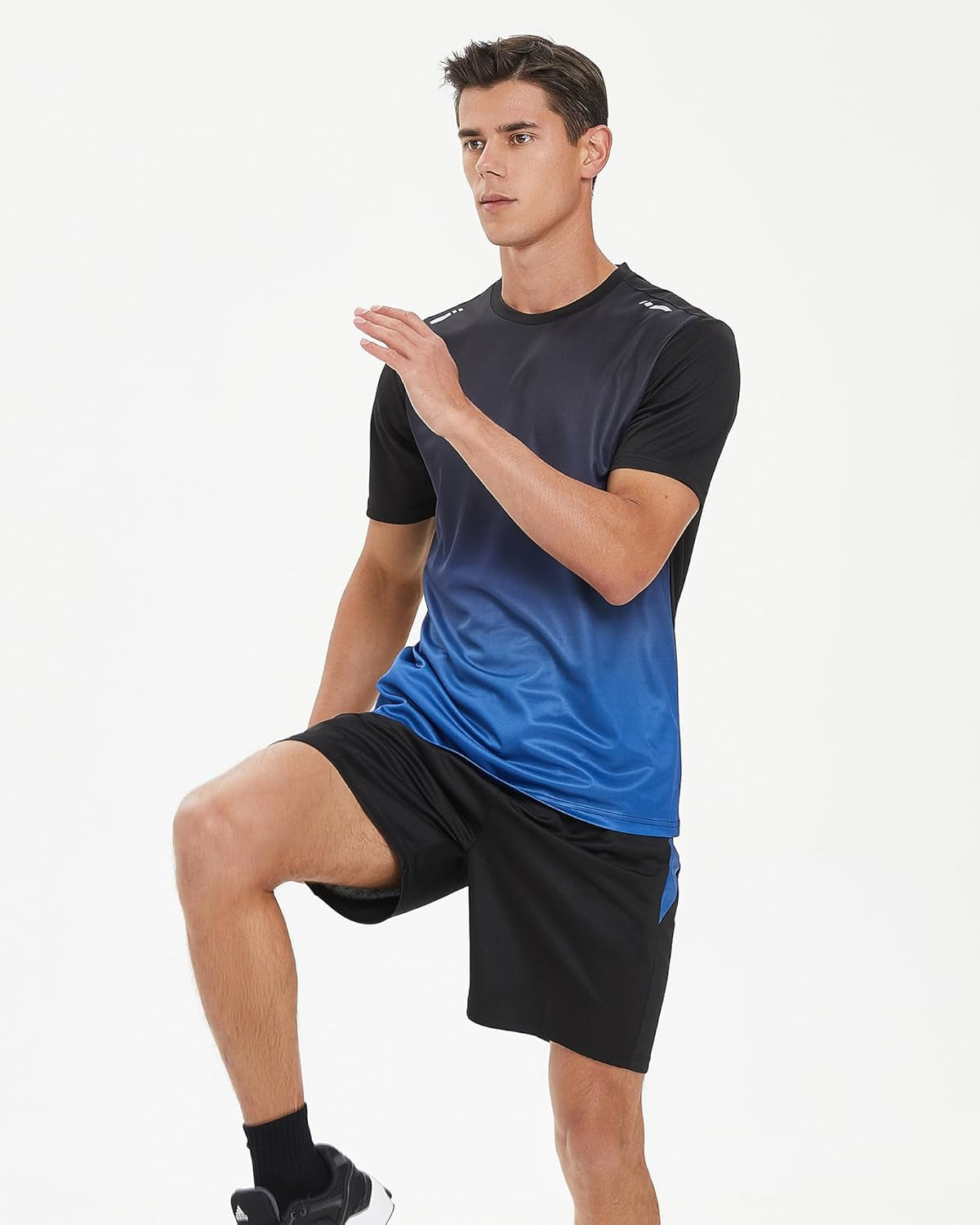 BOOMCOOL Gym Clothes for Men Workout Shirts Sets Outfits 3 Pack for Running Foot