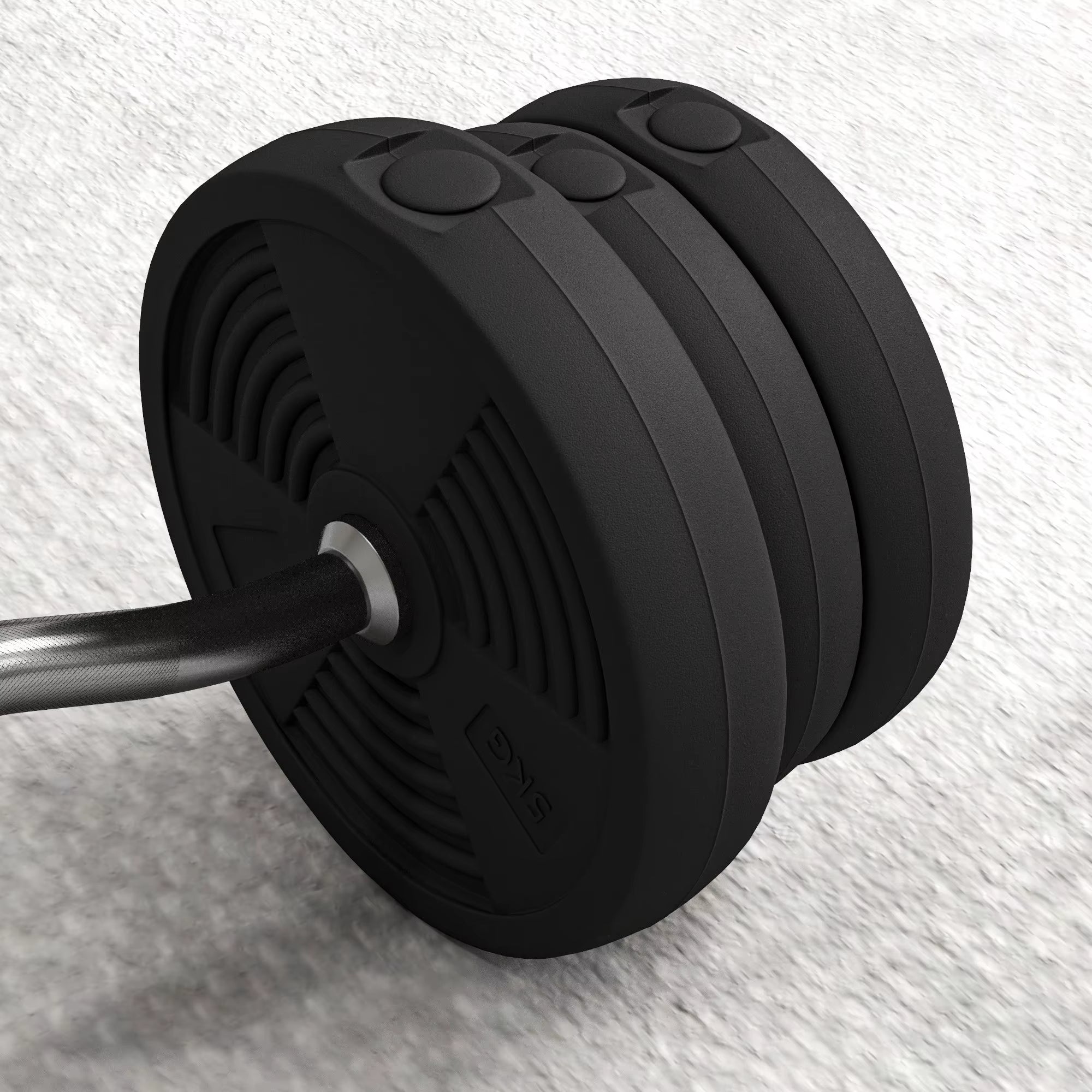 25Kg Barbell Weights Set, Adjustable Gym Weights up to 80Kg with 4Ft Curl Bar and Non-Slip Handle for Home Gym